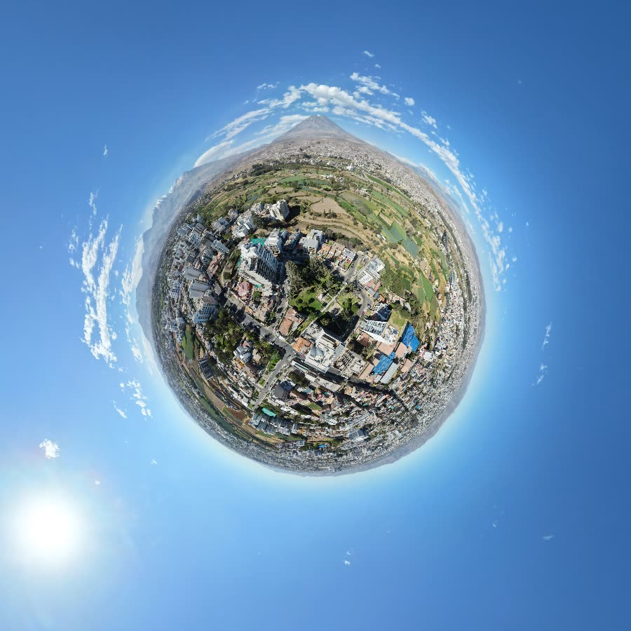 Little planet de Cayma, Arequipa