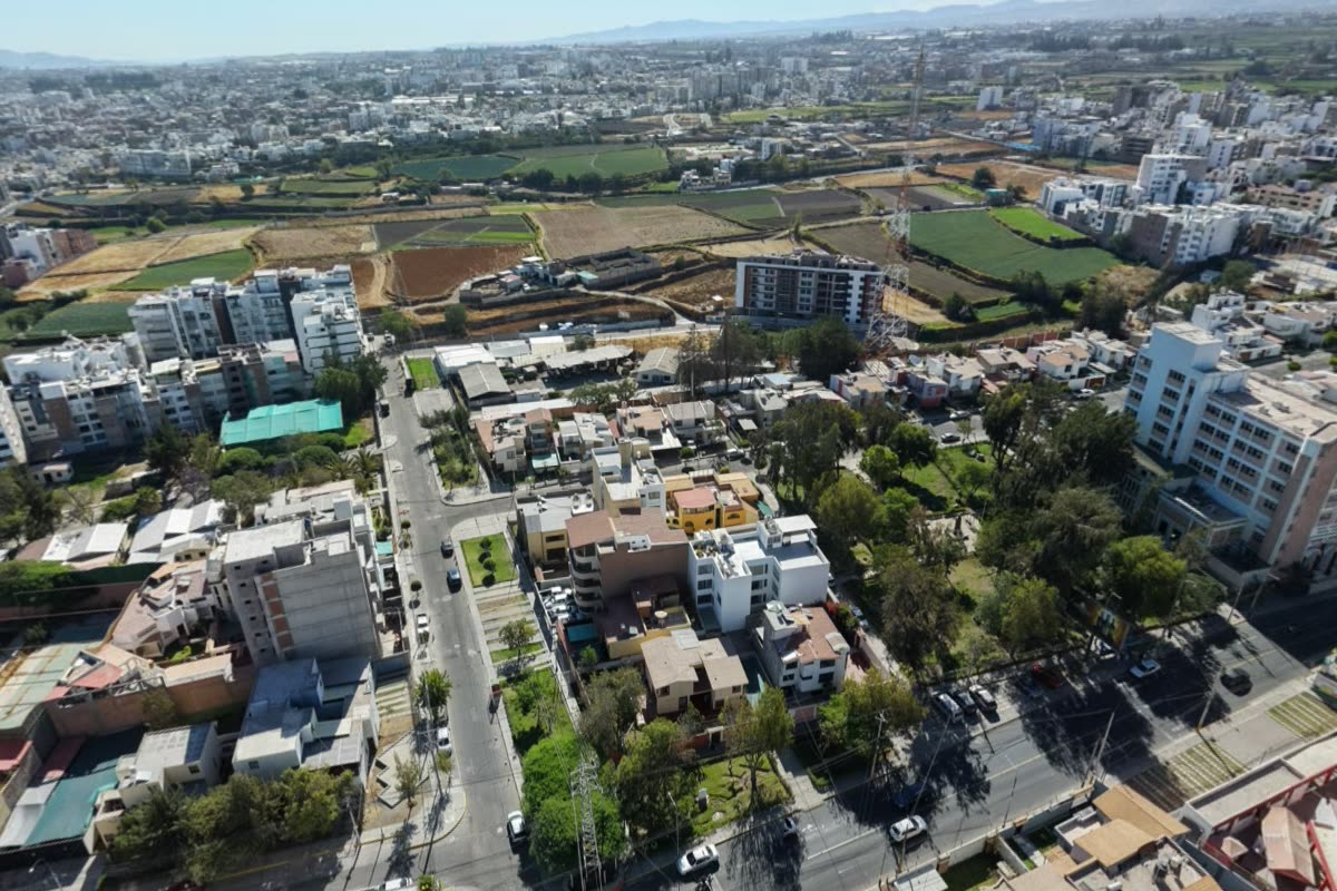 Barrio de Arequipa visto desde el aire