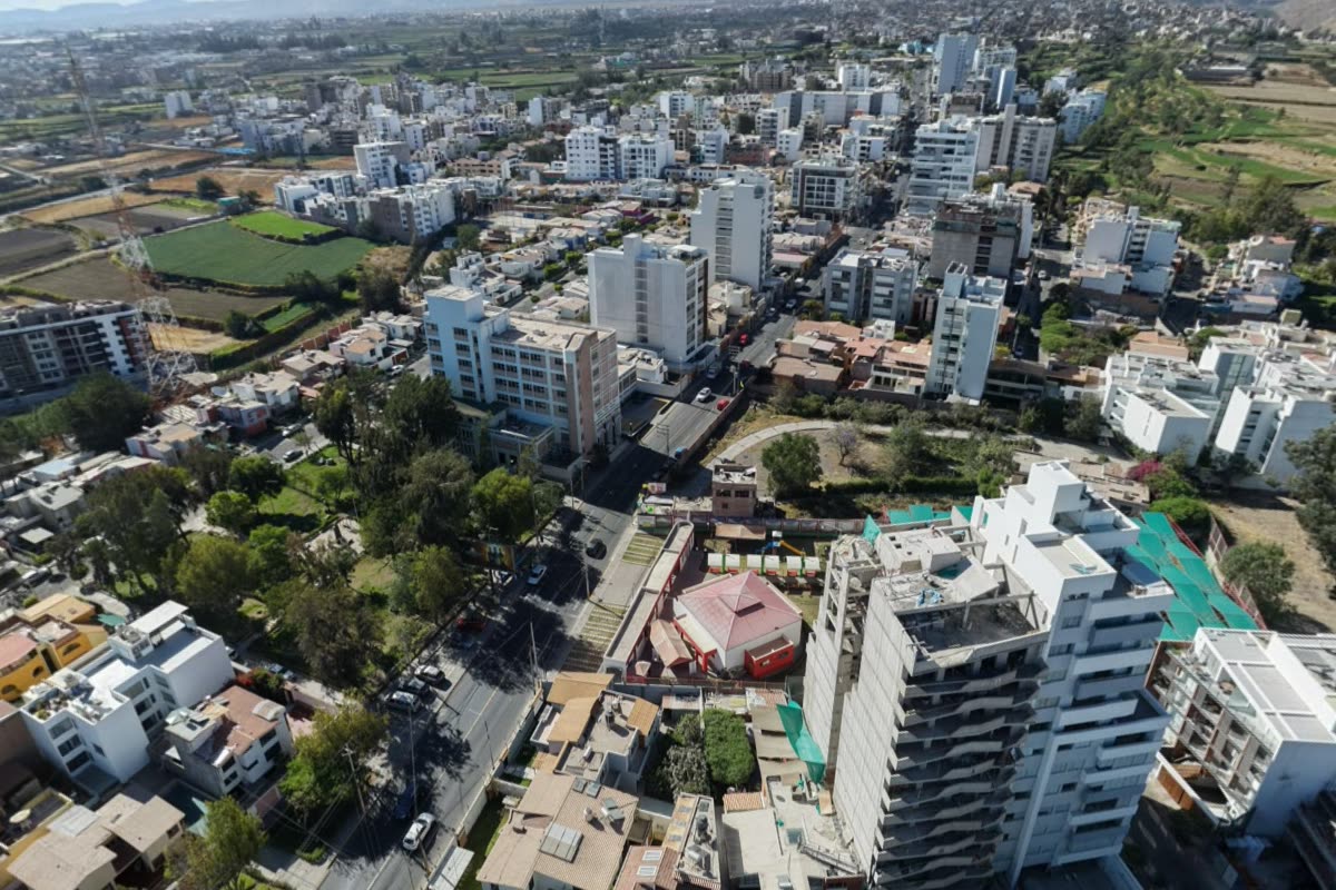 Cayma, Arequipa, vista desde un dron